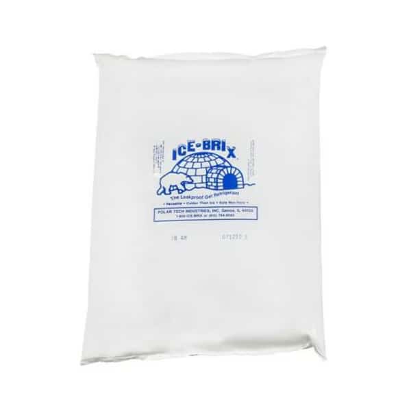Ice-Brix Cold Packs, 10-1/4" x 8" x 1-1/2", White, 6/Case