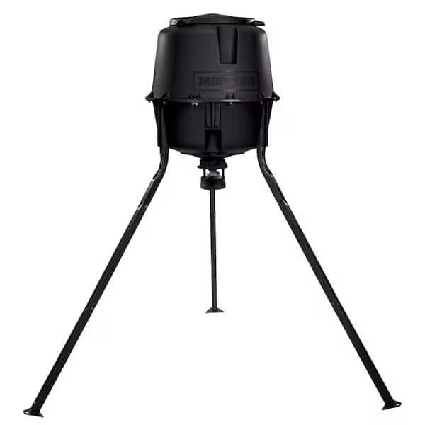 MOULTRIE MFG-13220 Standard Deer Feeder, 30 gal Hopper, Plastic, Black