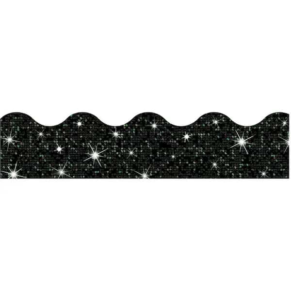 Black Sparkle Terrific Trimmers, 32.5ft Per Pack, PK6