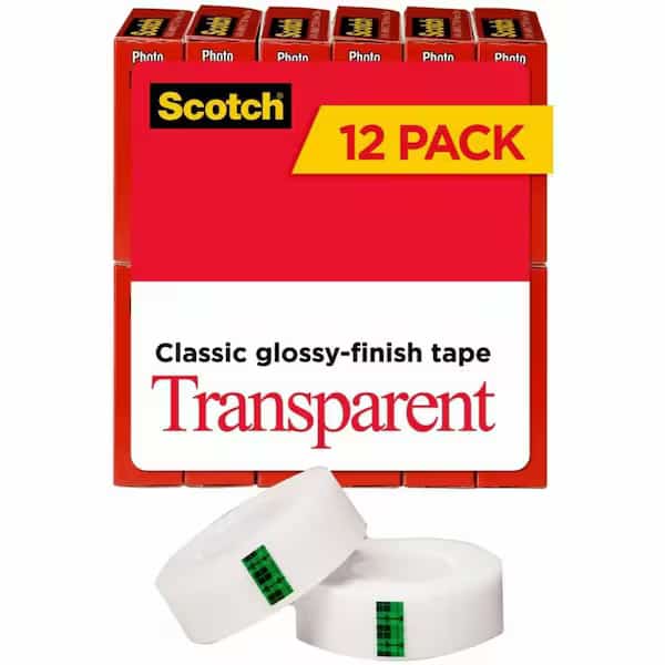 Office Tape, Clear, PK12