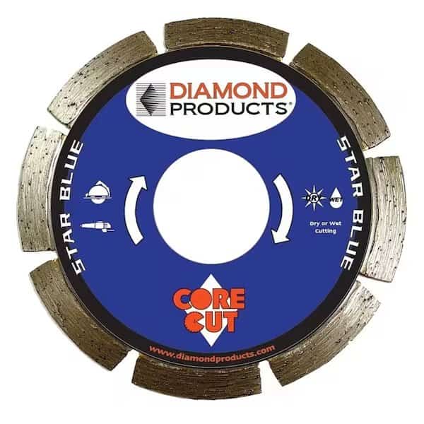 DIAMOND PRODUCTS Star Blue 74950 Diamond Saw Blade, 7/8 in Arbor