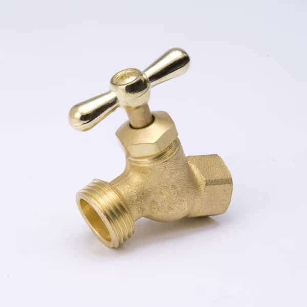 Brass Valve Hose, No Kink, Fip, 1/2" PK12