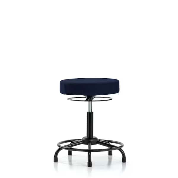 Bench Stool,Med,Fabric,RT,Glides,Nav, Mfr#: BR-FMBSO-RT-RG-F45, BLUE RIDGE ERGONOMICS