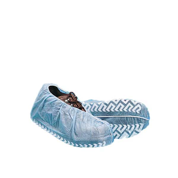 Disposable Shoe Covers, Polypropylene, Blue, Slip Resistant Sole: Yes