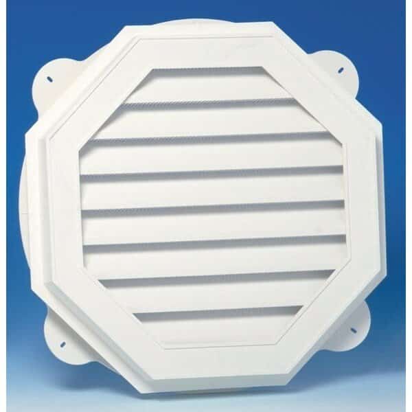 Duraflo 626060-00 Gable Vent, 17 in L x 17 in W Rough Opening, Polypropylene, White