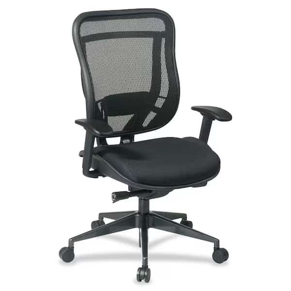Executive Chair Desk Chair, Adjustable Arms, 19" to 23-1/4" Height, Mesh, Gray