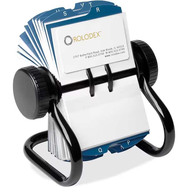 Rotary Card File, 400 Card, Black