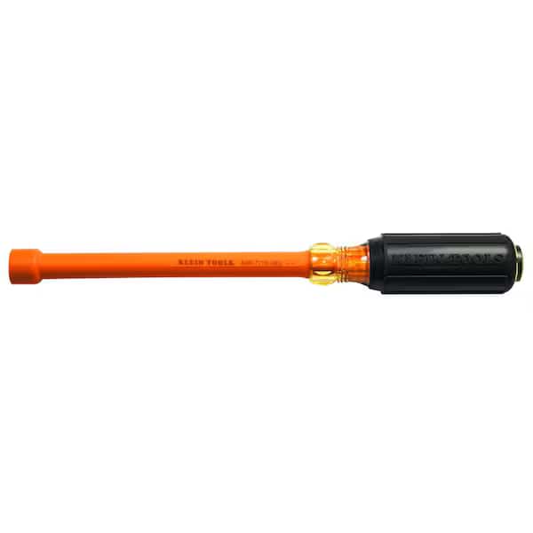 7/16-Inch Insulated Nut Driver 6-Inch Hollow Shaft, Klein Tools, Mfr#: 646-7/16-INS