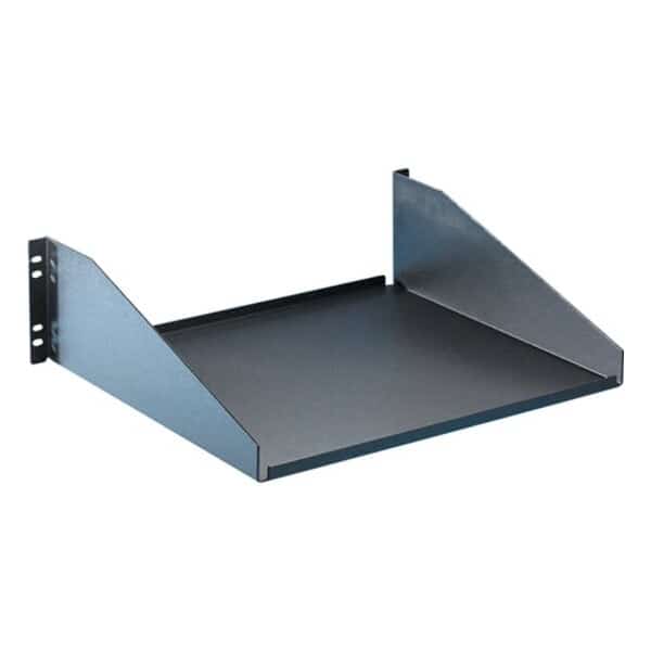 Equipment Shelf, 5.25 H x 17.25" W x 15.13" D, Black