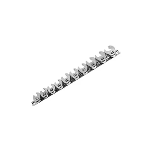 3/8" Drive, Metric, Mtrc Flare Nut Crowfoot Wrench Set, 10PCS, Flare Nut
