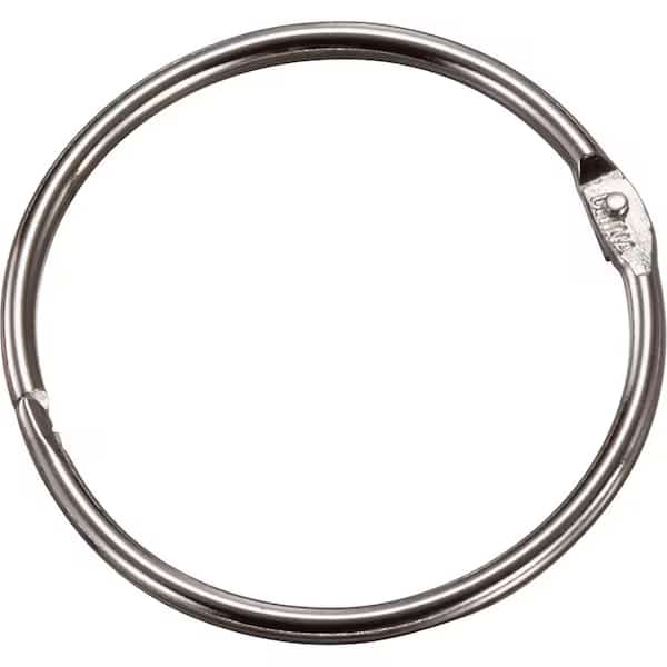 Officemate Loose-Leaf Book Rings, 2" Diameter, Silver, 50/Box