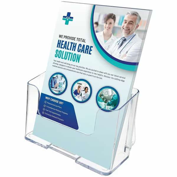 Brochure Holder, 6x3x7, Clear