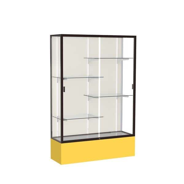 Spirit Floor Display Case 48x72x16, Plaque, Bronze