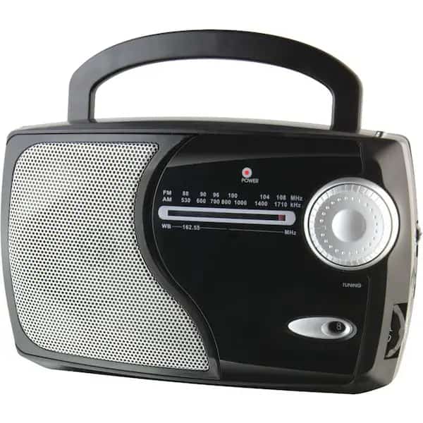 Weather X Wr282B Black Radio Am-Fm-Weatherband Carry Handle