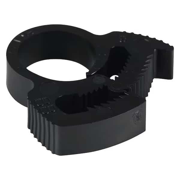 Snap-Plastic Hose Clamp, BLK, 4.49"ID, PK5