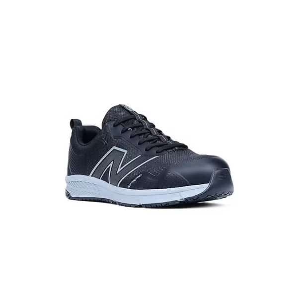 Men's Athletic Shoe, Synthetic Fabric, Synthetic Leather Upper, Black/Gray, 7