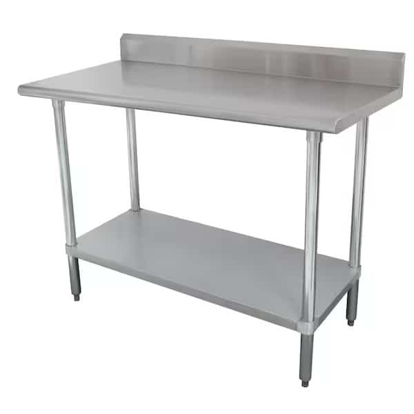 Special Value Work Table 36 in.W x 30 in.D 16 gauge 430 stainless steel top with 5 in.H backsplash, Advance Tabco, Mfr#: KLAG-303-X