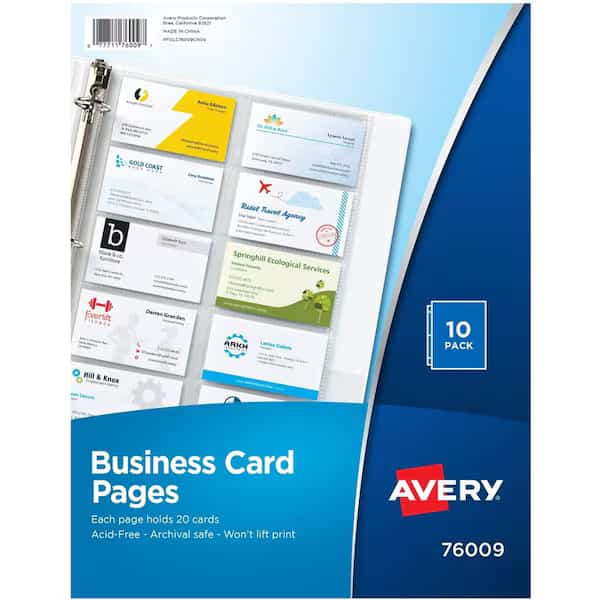 Clear Business Card Organizer Pag, PK200