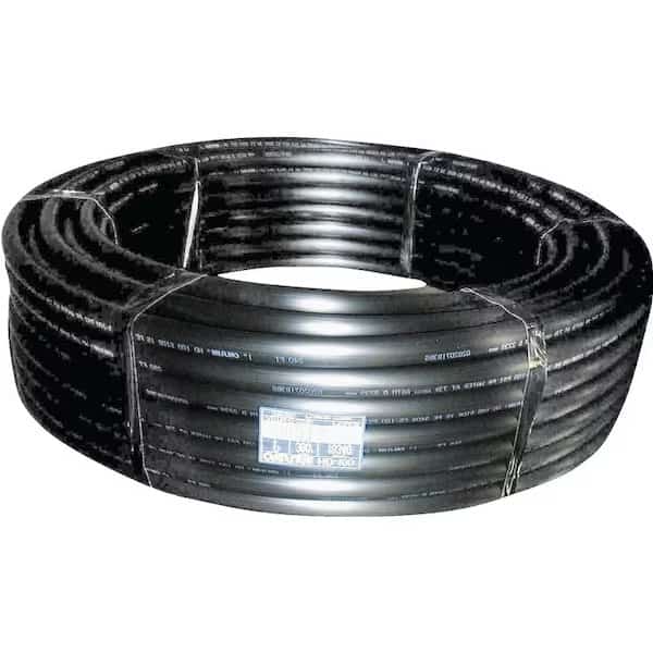 CRESLINE 18115 High-Density Pipe, 1 in, 160 psi, Black