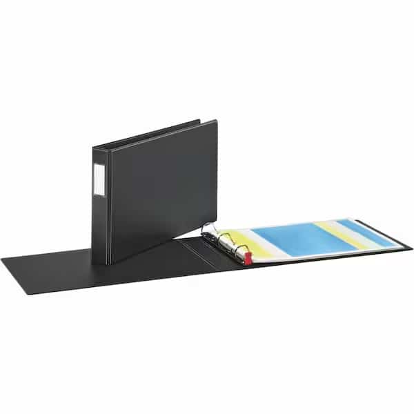 EasyOpen Locking SlantD Tabloid Binders, Black