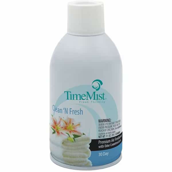 TimeMist Premium Metered Air Care Refills, Clean N' Fresh - 6.6 oz. Can, 12 Cans/Case -1042771