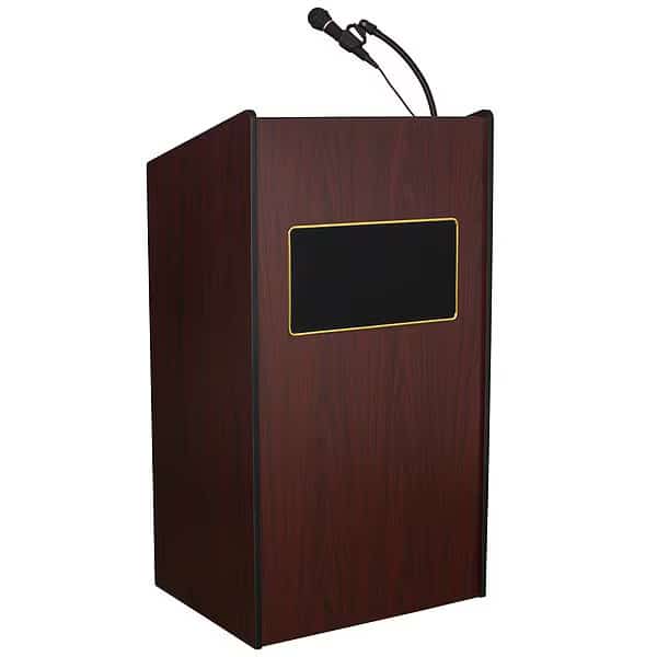 OS Aristocrat Sound Lectern Recharge Batt Wireless Hand Mic Mahogany