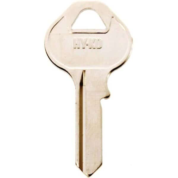 Key Blank, Brass, Nickel, For Master Locks and Padlocks