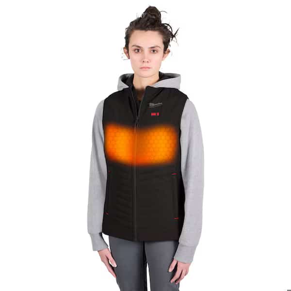 Axis Heated Vest, Polyester, 2 to 8 hours Heating Time, 3 Heat Settings, Black, XL