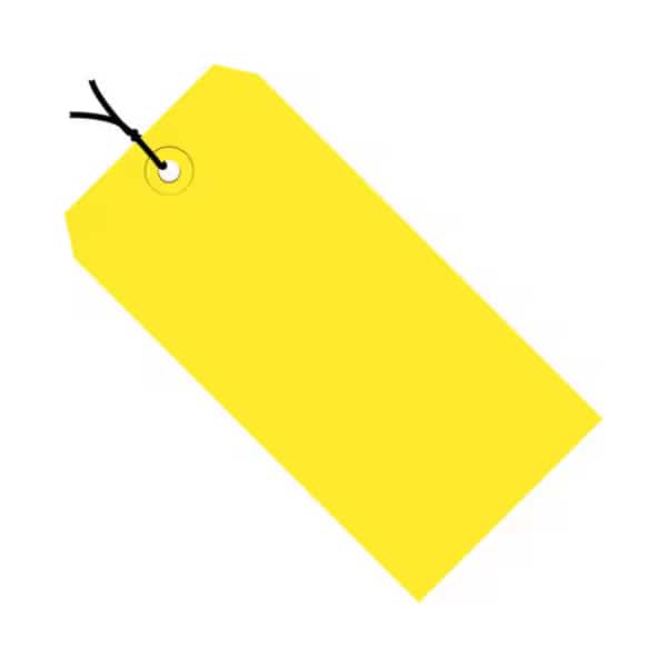 Shipping Tag Pre Strung No 1 2-3/4L x 1-3/8W Yellow 1000/Pack