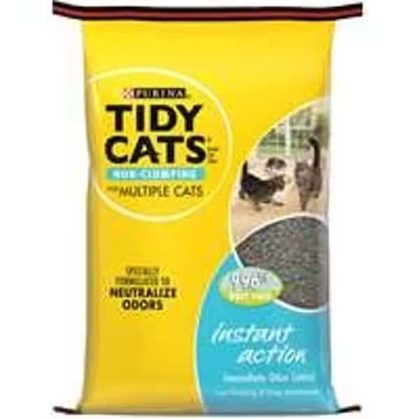 Tidy Cats Instant Action 7023010770 Cat Litter, 20 lb Capacity, Gray/Tan