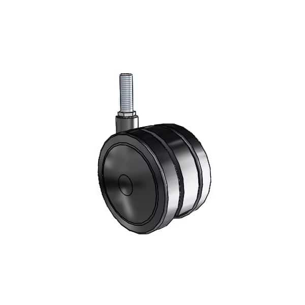 100mm Non-Marking Thermoplastic Elastomer Swivel Caster, No Brake, Loads Up To 225 lb