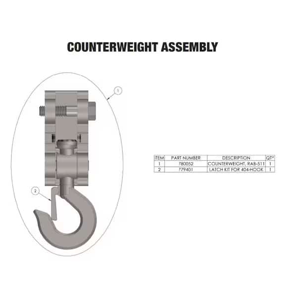 COUNTERWEIGHT, RAB-511