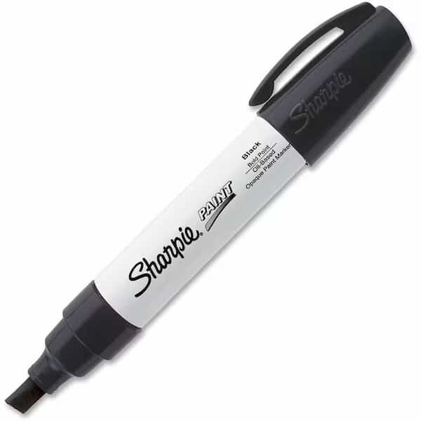 Sharpie Paint Marker, Oil-Based, Bold, Black Ink, 1 Each