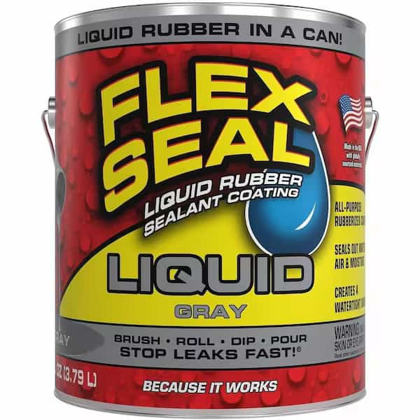 Flex Seal Liquid 1 gallon Gray, 1 gal, Gray, Rubber Base