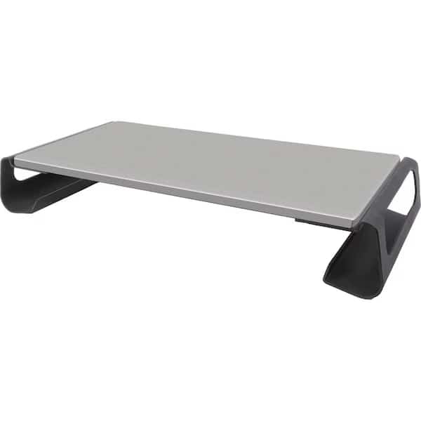 Monitor Riser MDF and Steel, Gray and Black 22" Wide