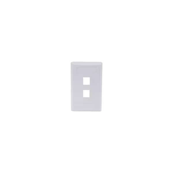 Faceplate,2 Port, Mfr#: IFP12W, HUBBELL PREMISE WIRING