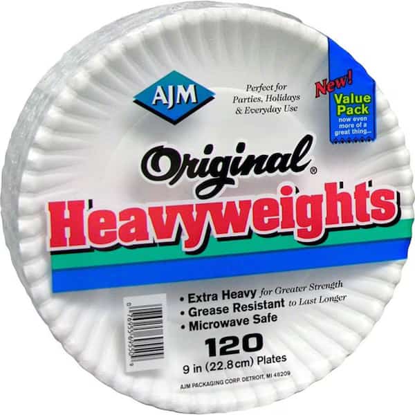 Plate, Paper, Hvyweight, 9", We 120PK