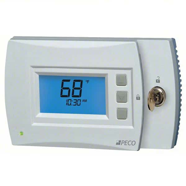 Programmable Thermostat, 7 Programs, 3 H, 3 C, Wall Mount, Hardwired/Battery, 24VAC