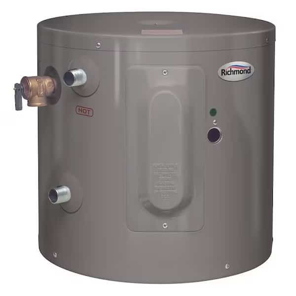 Richmond Essential 6EP6-1 Electric Water Heater, 6 gal Tank, 120 V, 3/4 in Water Connection