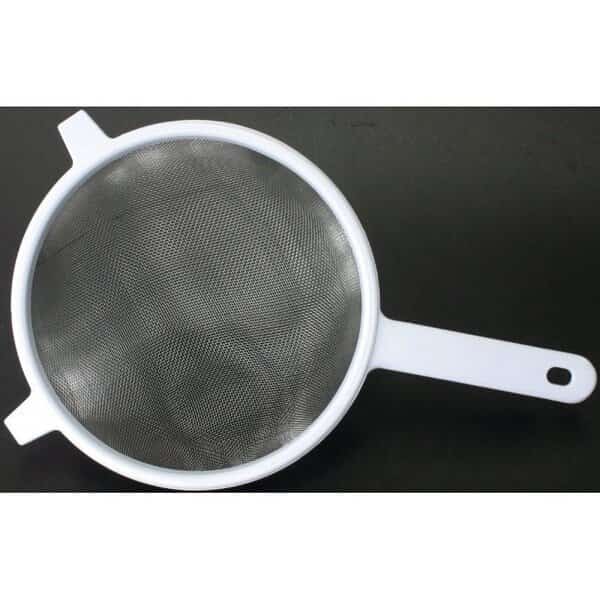 Mesh Strainer, 8 in Mesh, Stainless Steel, 6 in Dia, Plastic Handle