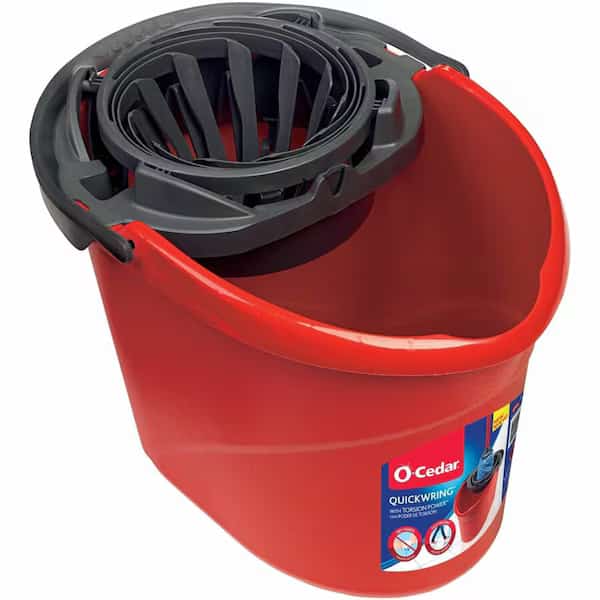 O-Cedar QuickWring 2.5 gal Wringer Bucket Red