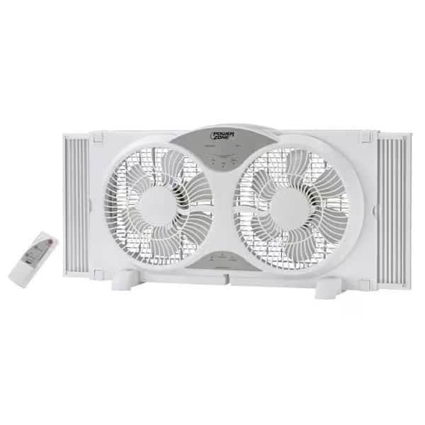 PowerZone BP2-9A Reversible Window Fan, 9 in Dia Blade, White, Powerzone, Mfr#: BP2-9A