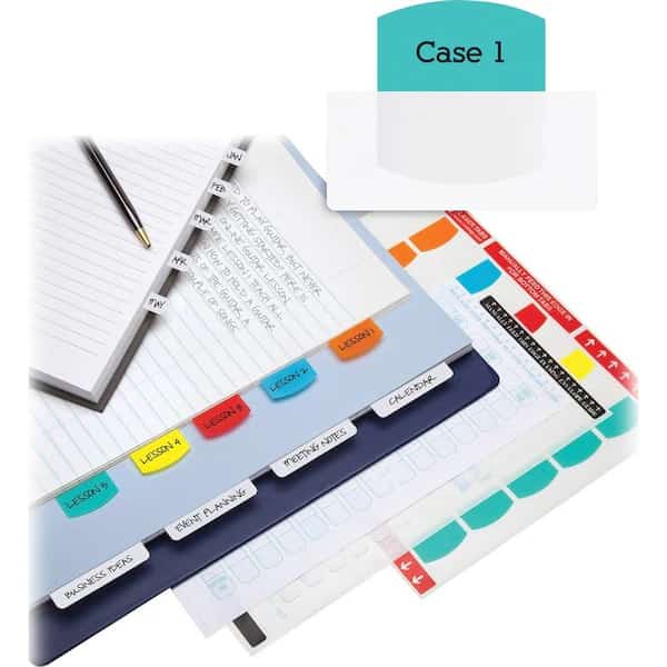 Redi-Tag Laser Index Tab/Blank, 375 Tabs, White/Multicolor