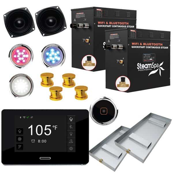 Wifi and Bluetooth 21kW Steam Bath Generator in Gold