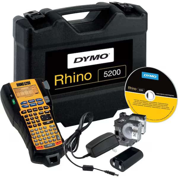 Portable Label Printer Kit, Rhino, Industrial Label Maker With Carry Case, Single Color