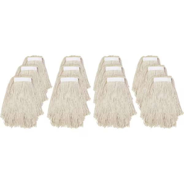 Narrow Band Cut End Mophead - 24 oz - Cotton - Natural, 12PK