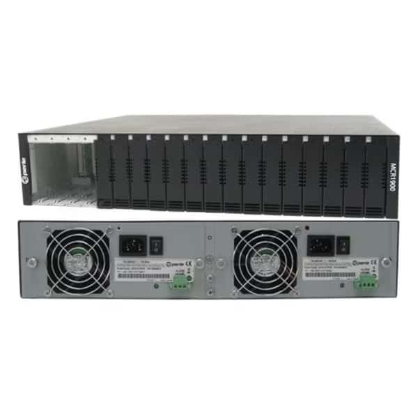Perle MCR1900-DAC - 19 Slot Chassis for Media Converter and Ethernet Extender Modules