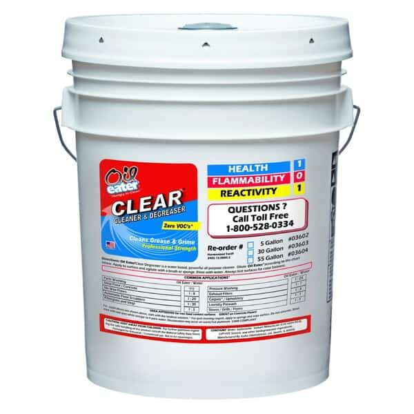 Cleaner/Degreaser, 5 Gal Pail, Liquid, Clear