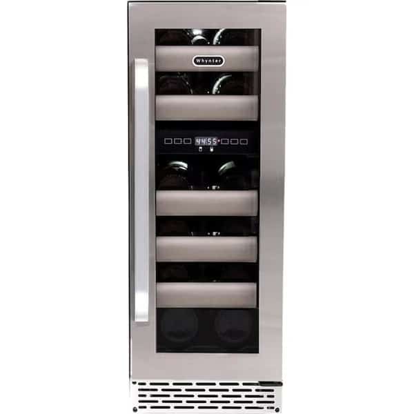 Seamless Stainless Steel Door Dual Zone Built-in Wine Refrigerator