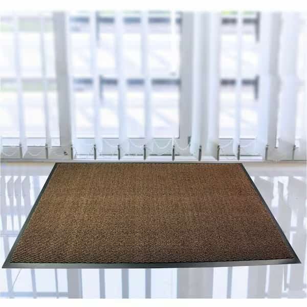 Door Mat, Polypropylene, 0.25 in Thick, Brown, 32 in W x 48 in L